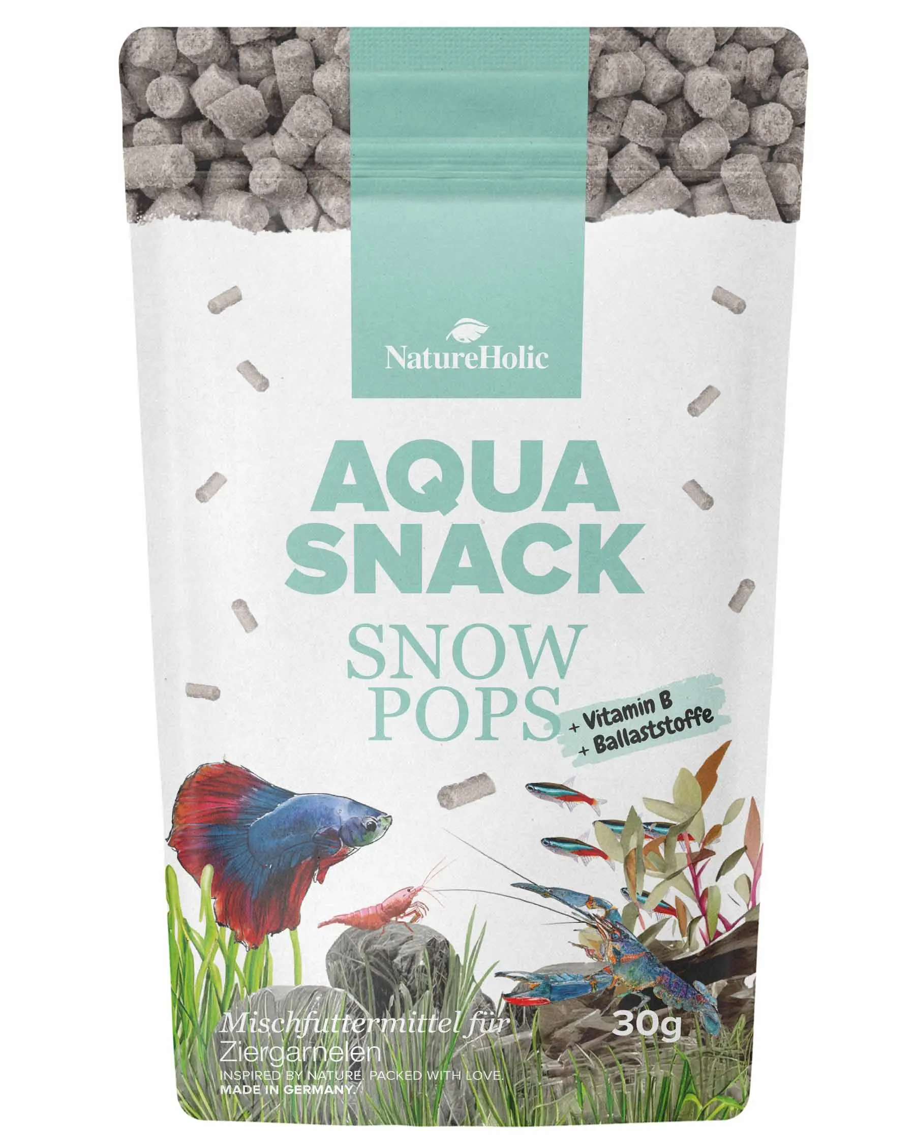 NatureHolic AquaSnack Snow Pops, Futter Sticks, 30 g