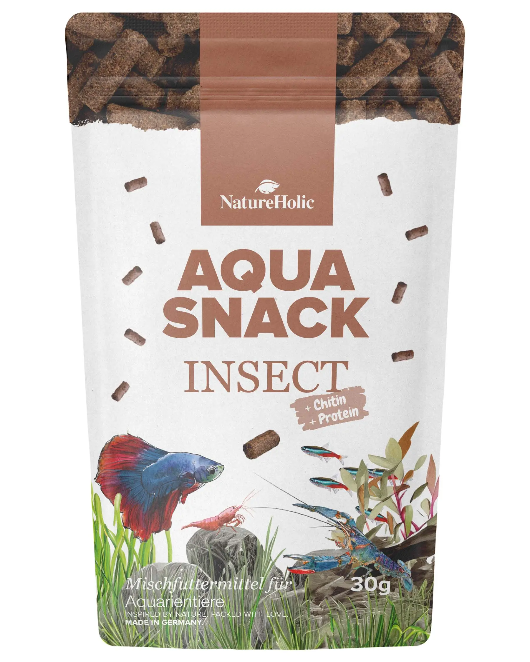 NatureHolic AquaSnack Insect Sticks, Futtersticks, 30 g