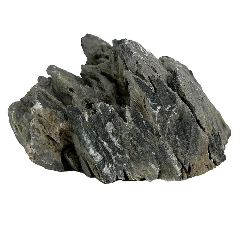 Hobby Thunder Stone 2: zerklüfteter Naturstein mit flächigen Bruchstellen, 2,5–3,5 kg, ideal zum Stapeln für Aquascaping und Terrarien; wasserneutral, schafft Verstecke für Fische, Garnelen und Reptilien
