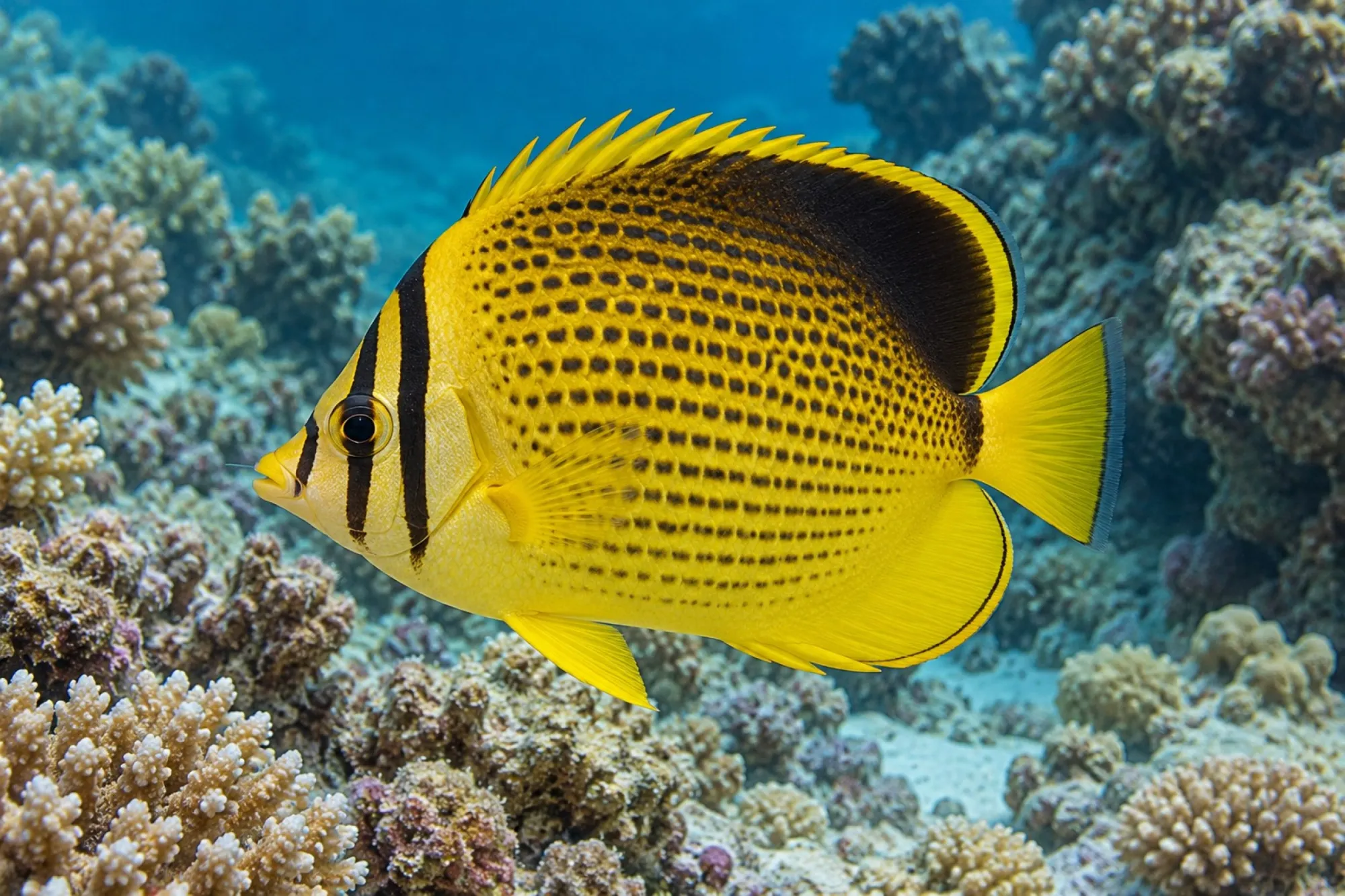 Arabischer Rippen-Falterfisch, Chaetodon melapterus