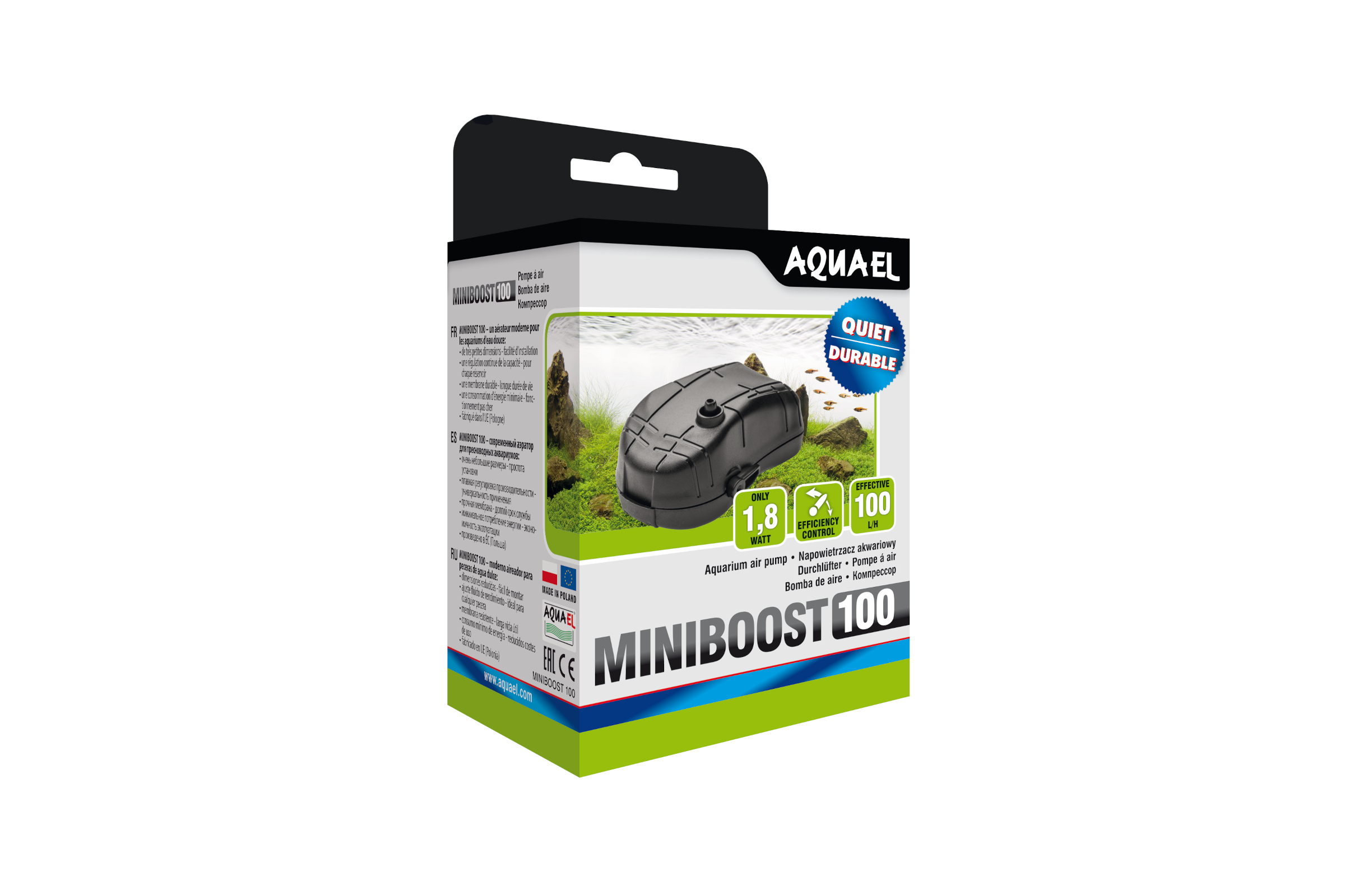 Aquael Luftpumpe Miniboost 100, Durchlüfterpumpe