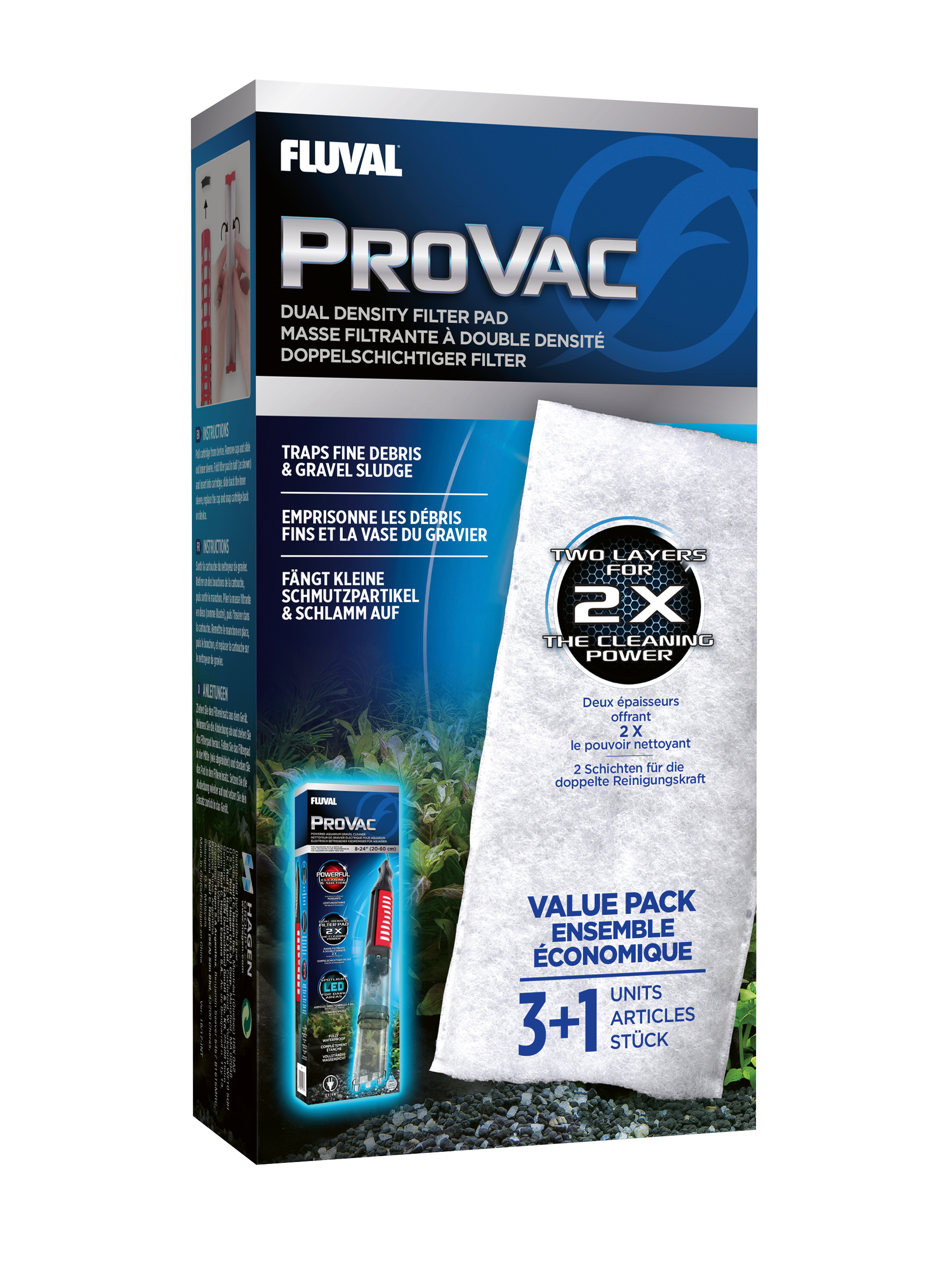 Fluval Pro Vac Ersatzfilterpatrone 4er