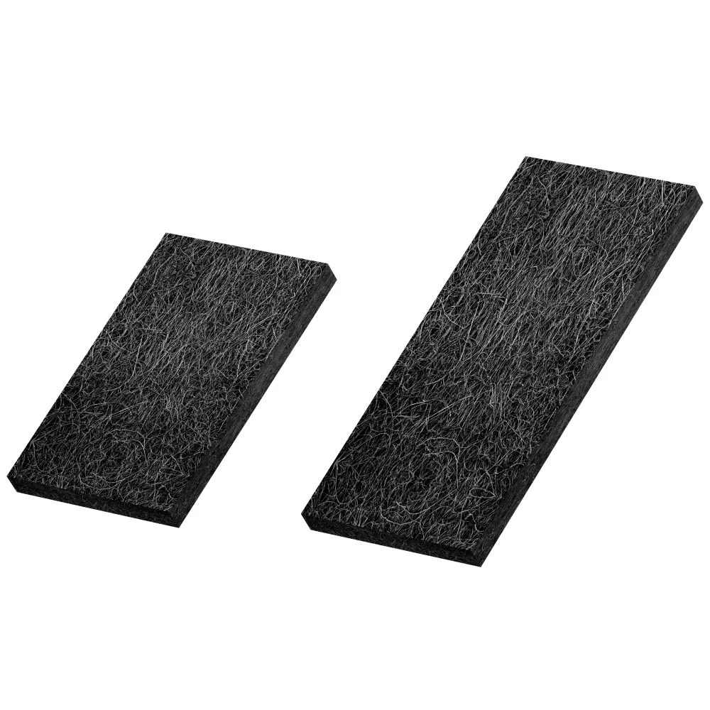 Schwarze, faserige Dupla Ersatz-Filtermatten (Filterpads) für Clean Flow Filter 80 – zwei passgenaue Vorfiltermatten zur Wiederherstellung von Durchfluss und Reinigungsleistung im Innenfilter