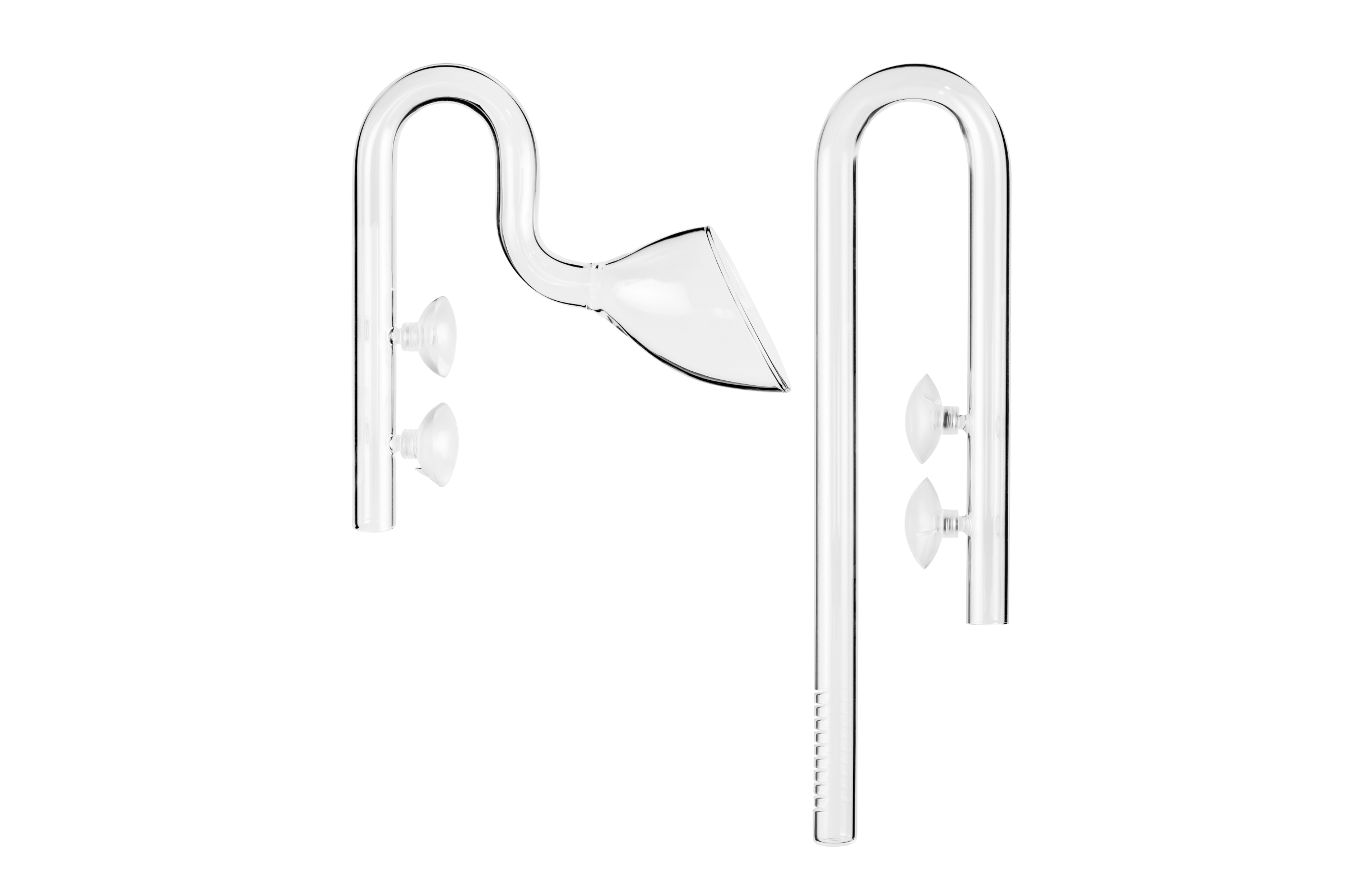 Amazing Aqua Glas Ein-/Auslassrohre Lilly-Set, in 12/16 und 16/22 mm