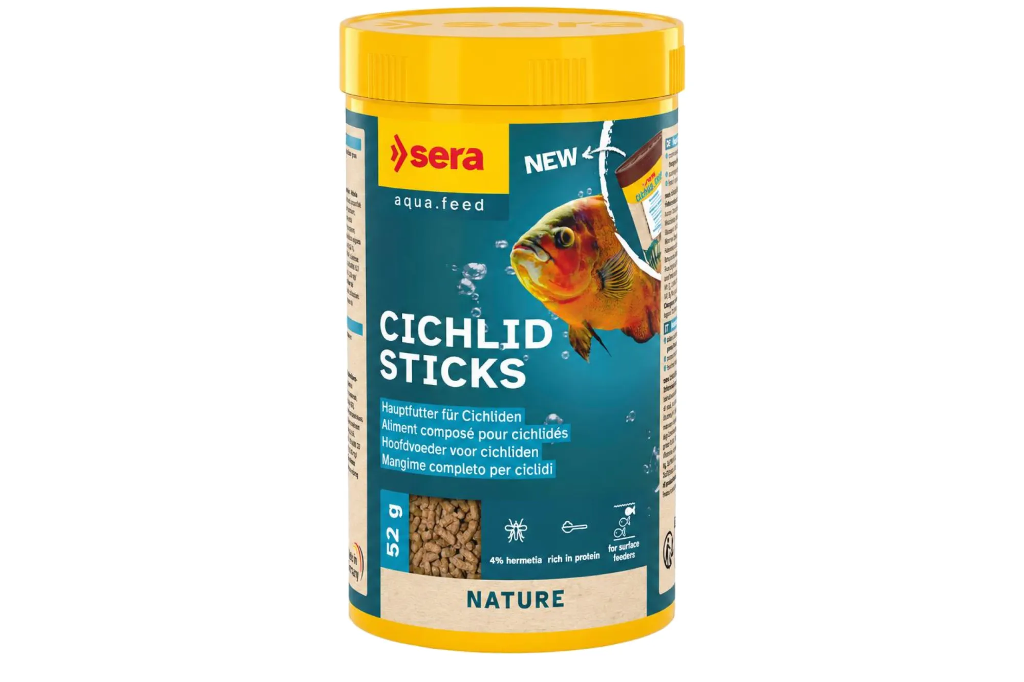 Sera Cichlid Sticks 250 ml (52 g) – KI-generierte Abbildung aus Produktreferenz
