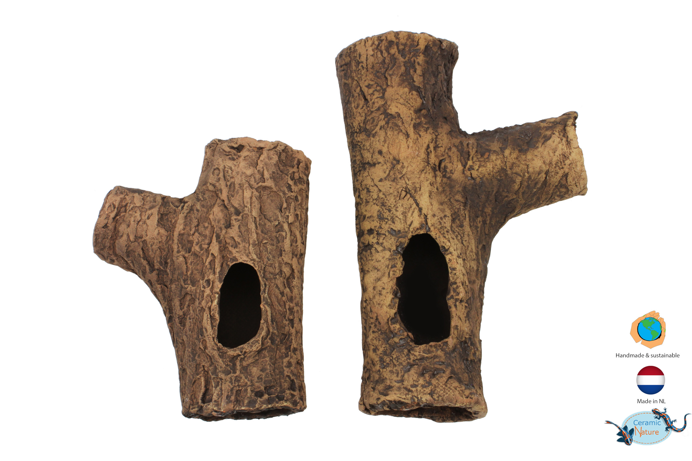 CeramicNature Y-Log S, Astgabel-Höhle, ca. 22 × 15 × 5,5 cm