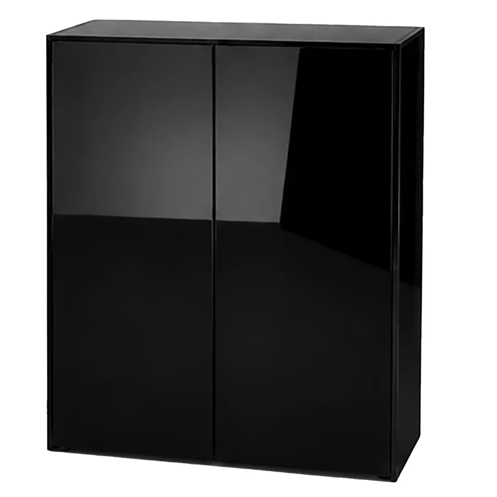 Hobby Terra Fix & Easy Stand 90 black: schwarzer Terrarien-Unterschrank 91,4×45,7×90 cm aus FSC®-Holz, bis 300 kg belastbar, Tür mit Schwarzglas