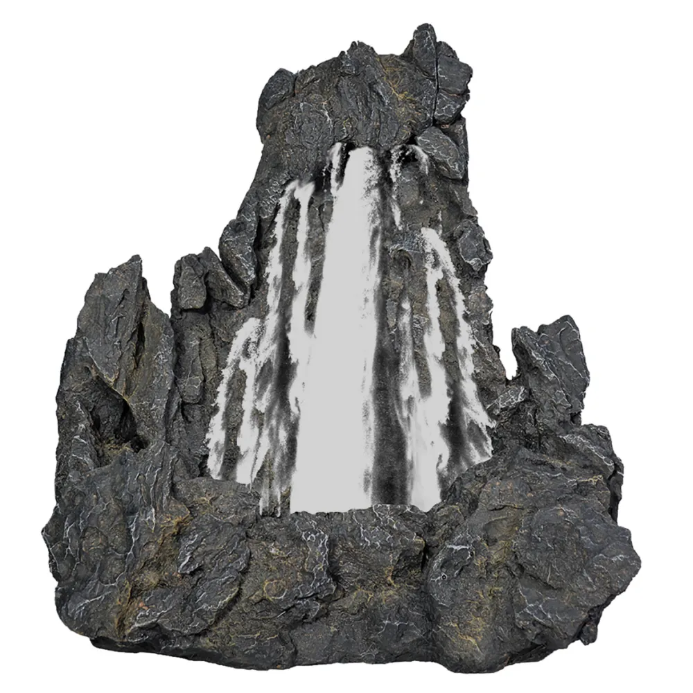 Hobby Sandfall Aquariendekoration 25,5 × 20 × 26,5 cm: graue Felsstruktur mit sichtbarem Sandfall-Effekt, für Betrieb an handelsüblicher Aquarienpumpe, startsand enthalten, Pumpe nicht inklusive