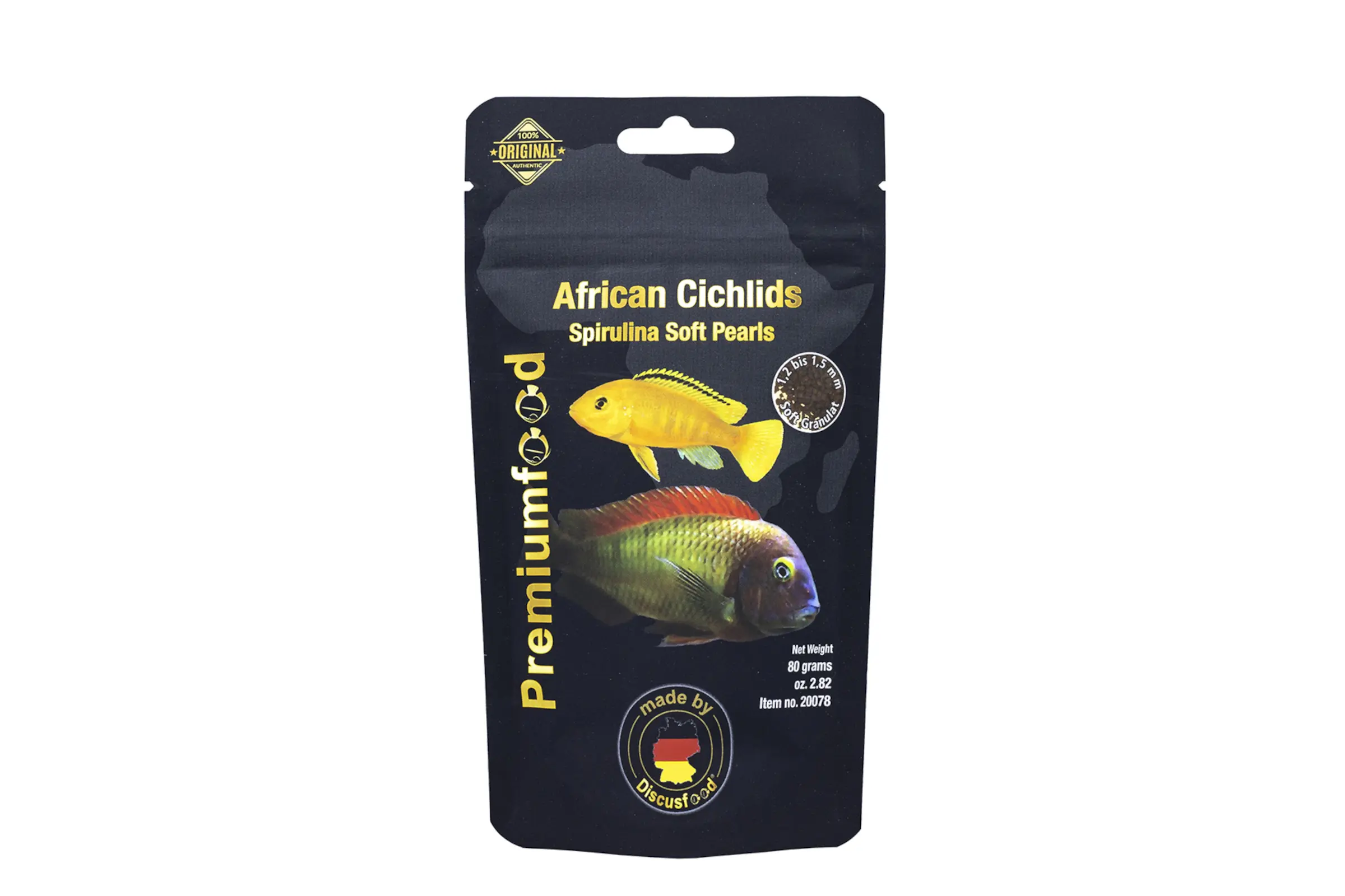 Discusfood African Cichlid Spirulina Pearls Soft, 80 g