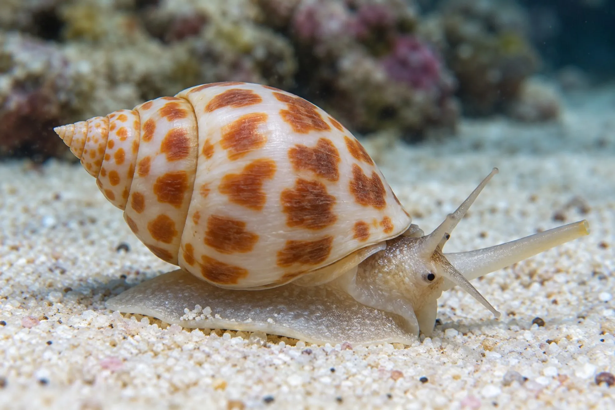 Orangefleck-Babylonschnecke, Babylonia formosae