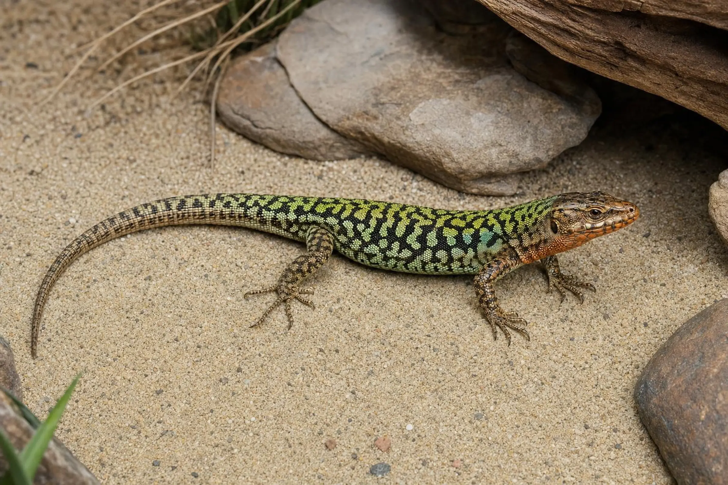 Schwarzblaue Ruineneidechse, Podarcis siculus paulae