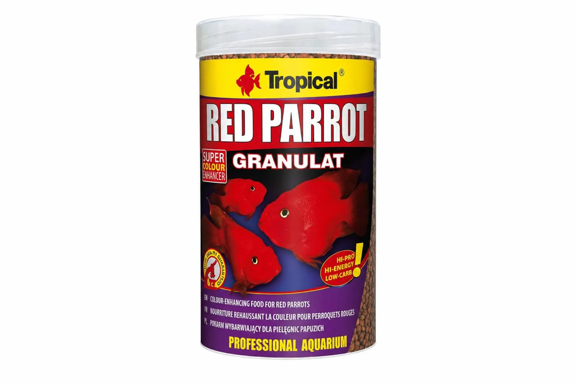 Tropical Red Parrot Granulat 250 ml – KI-generierte Abbildung aus Produktreferenz