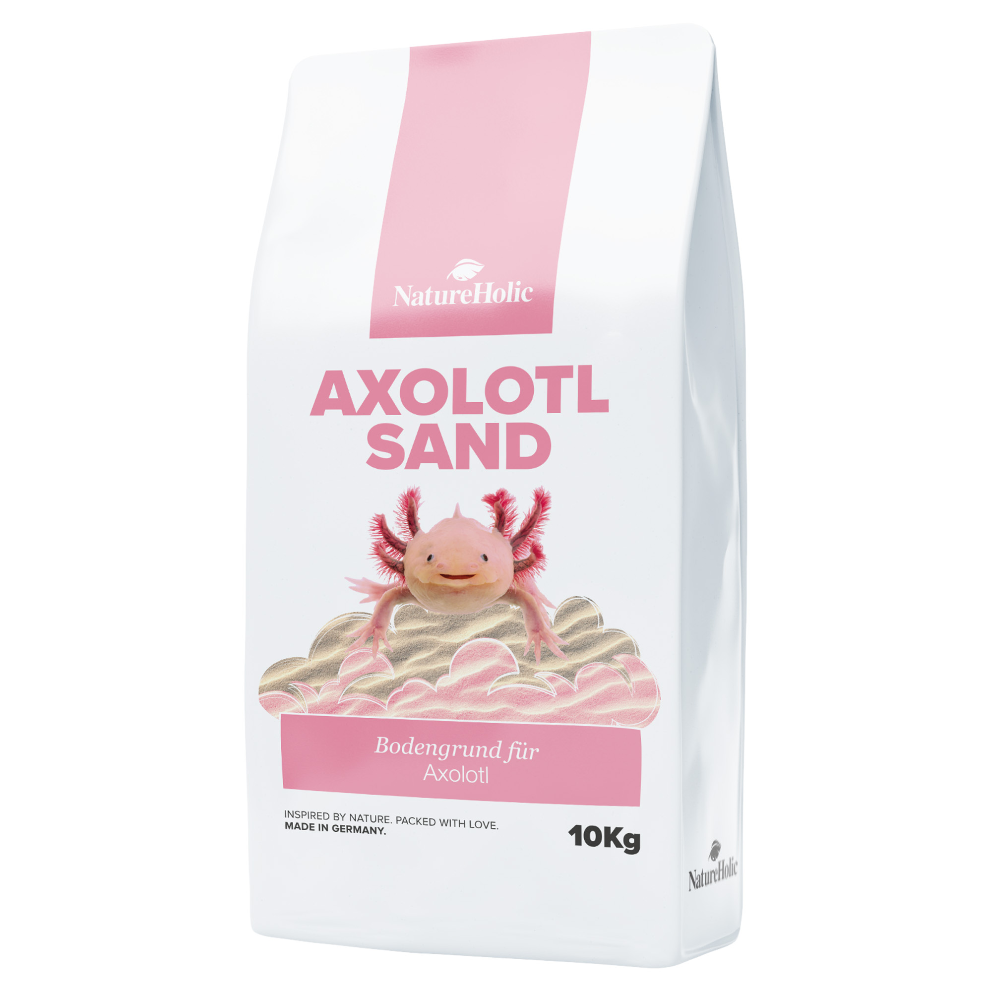 NatureHolic Axolotl Sand, Natursand für Axolotl, 10 kg
