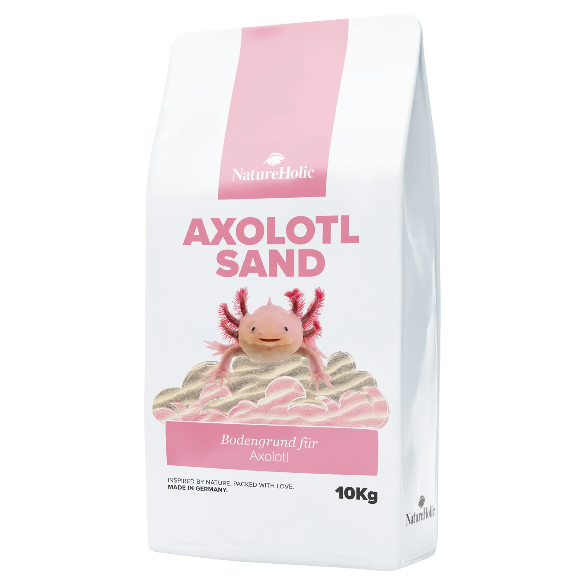 NatureHolic Axolotl Sand, Natursand für Axolotl, 10 kg