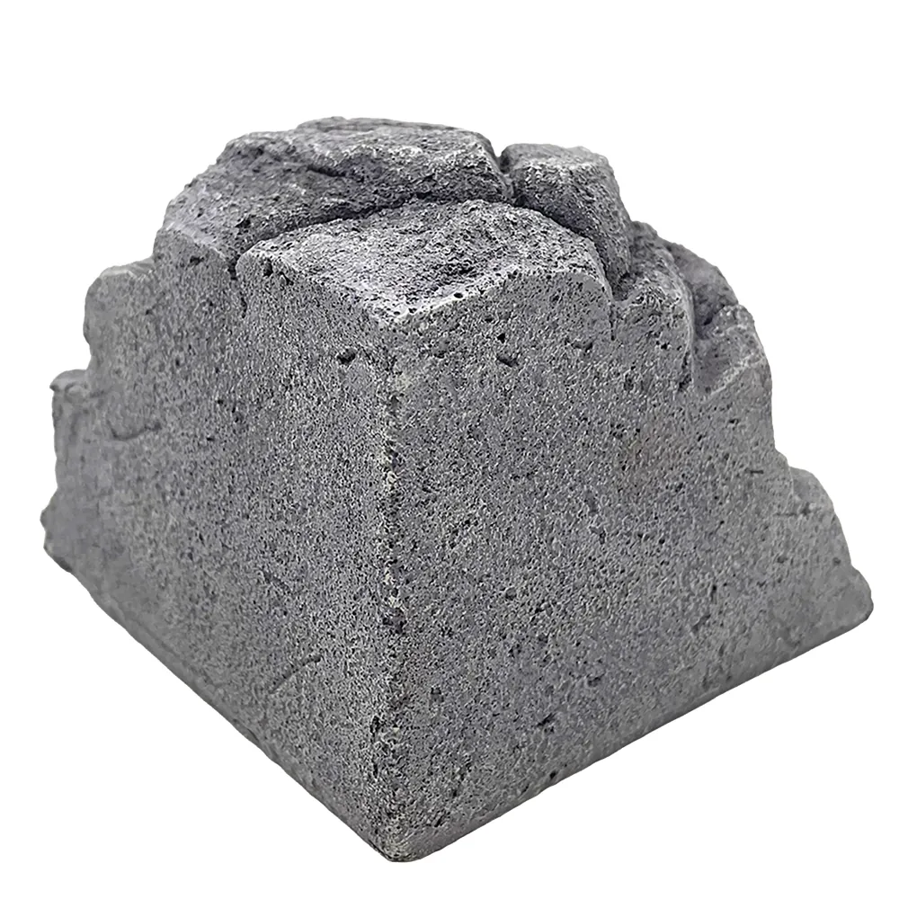 Hobby Rocky Corner Shelter: graues Eck-Felsversteck aus wasserneutralem Polyresin, 19 × 17,5 × 13,5 cm – Felshöhle als Rückzugsort für Reptilien, Amphibien, Wirbellose und Fische