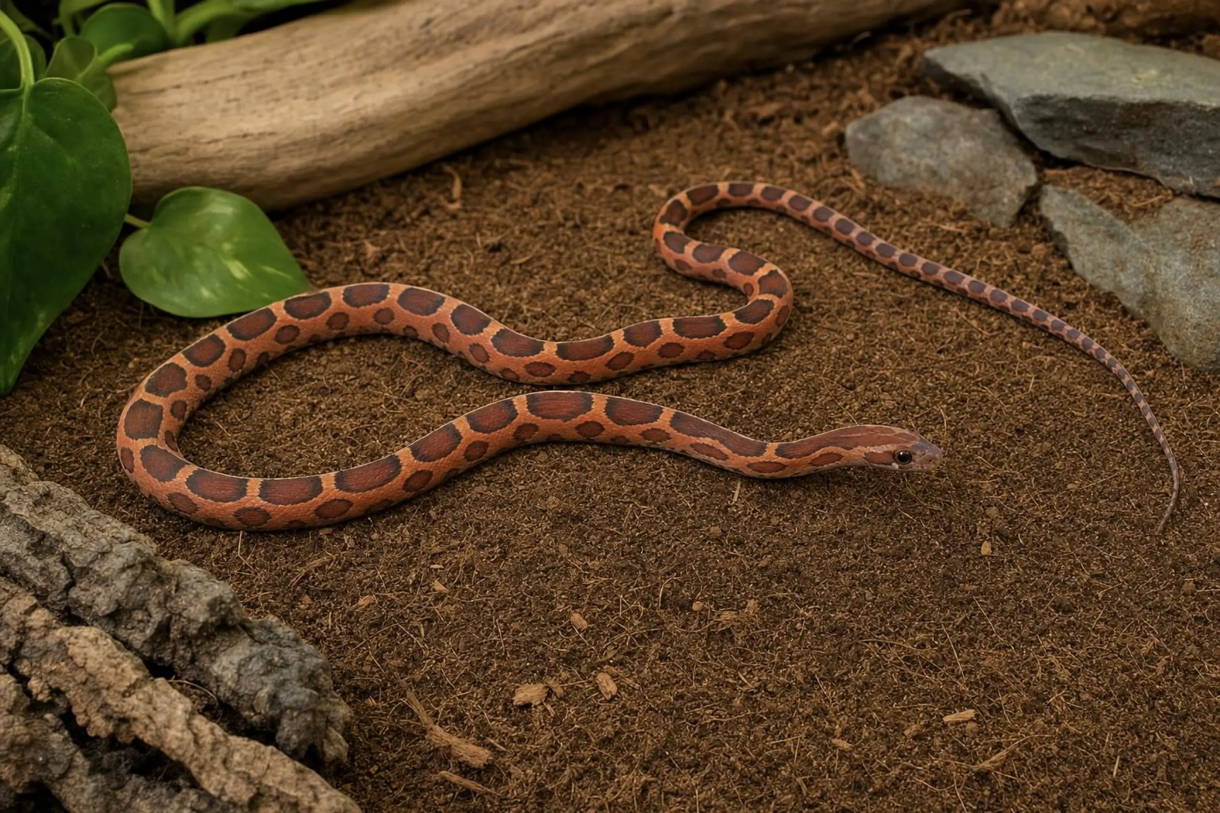 Hypo-Okeetee-Kornnatter „Scaleless“, Pantherophis guttatus