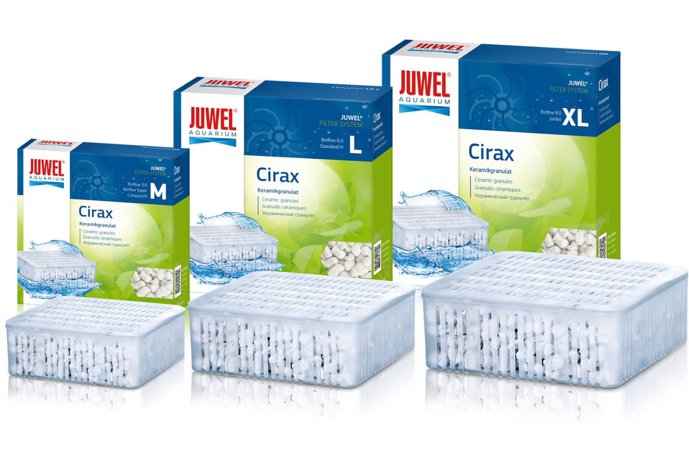 Juwel Cirax, Keramikgranulat-Einsatz, in 3 Größen