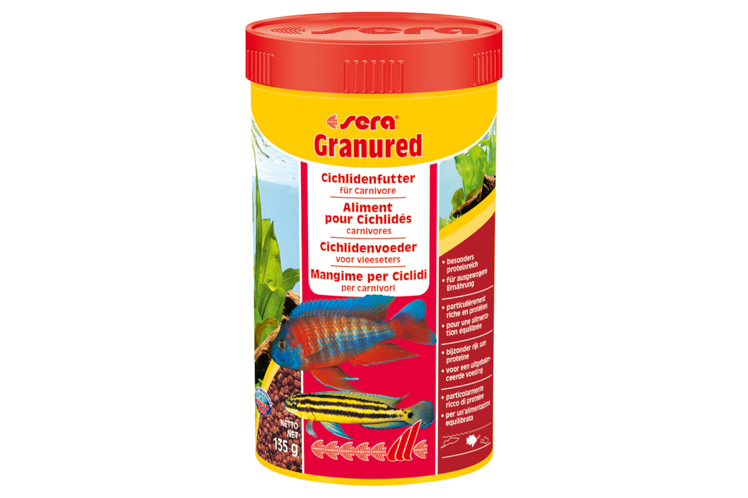 Sera Cichlid Tanganyika Granules, Hauptfutter-Granulat, 250 ml