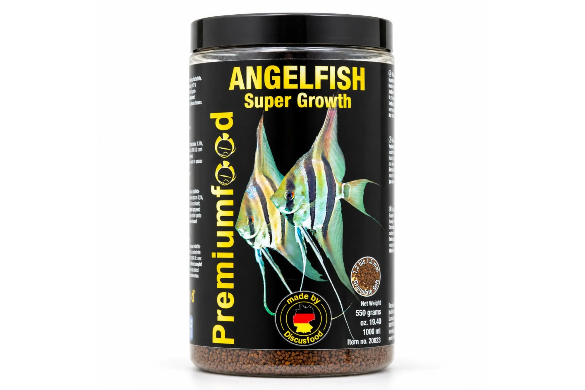DISCUSFOOD Angelfish Super Growth 1000ml – KI-generiertes Produktbild