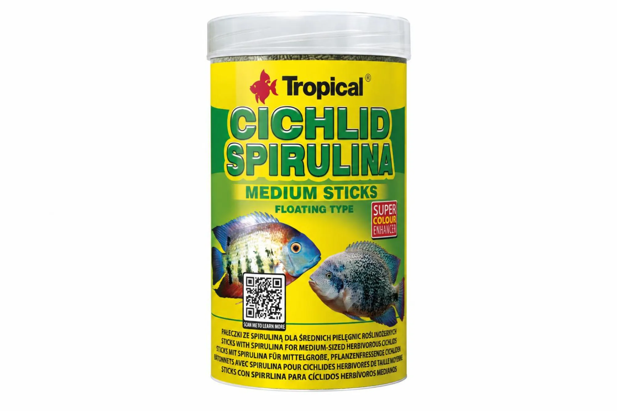 Tropical CICHLID SPIRULINA MEDIUM STICKS 1000 ml – KI-generierte Abbildung aus Produktreferenz
