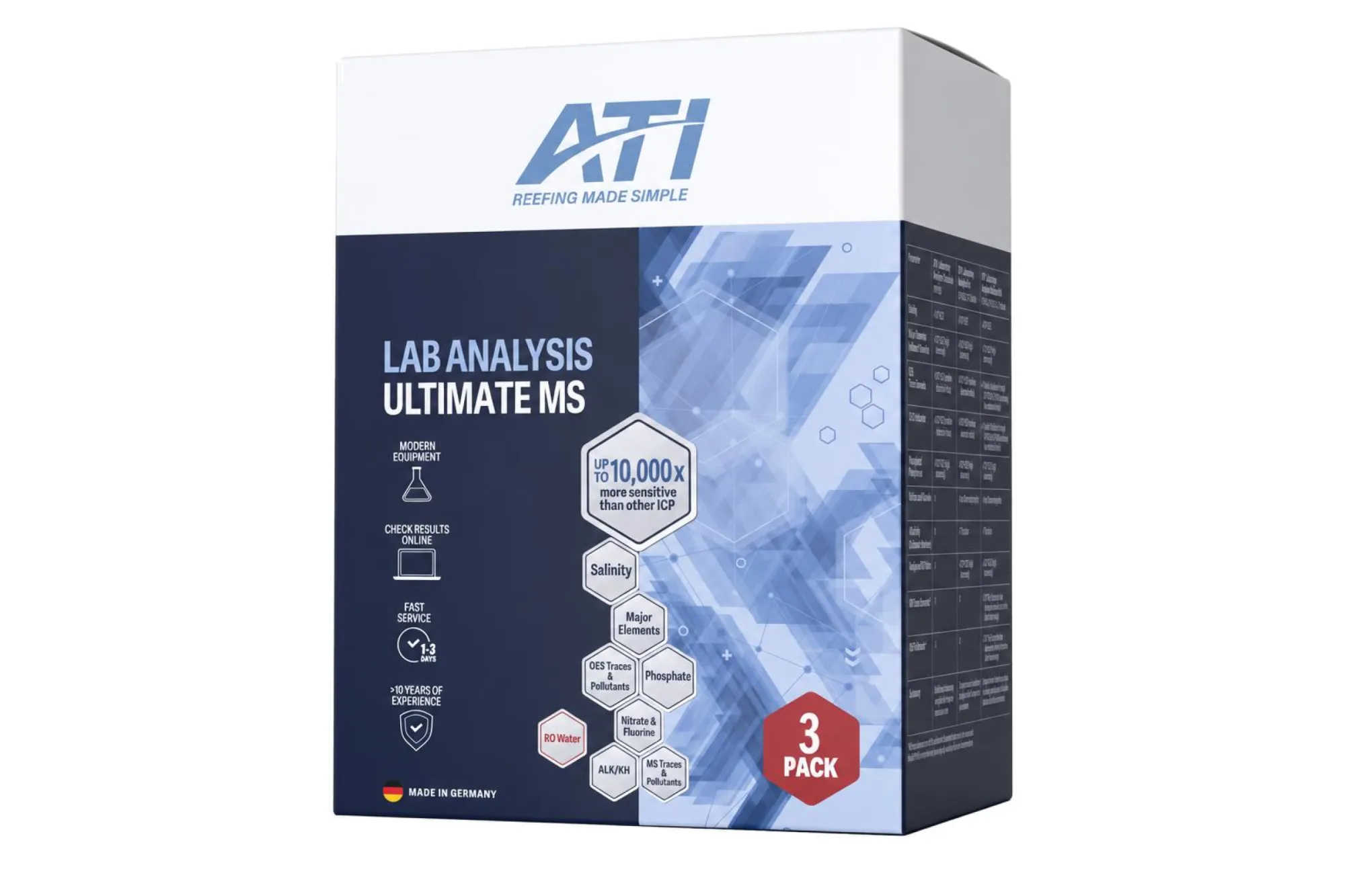 ATI ICP Laboranalyse Ultimate MS 3er Pack EU/NON EU – KI-generierte Abbildung aus Produktreferenz
