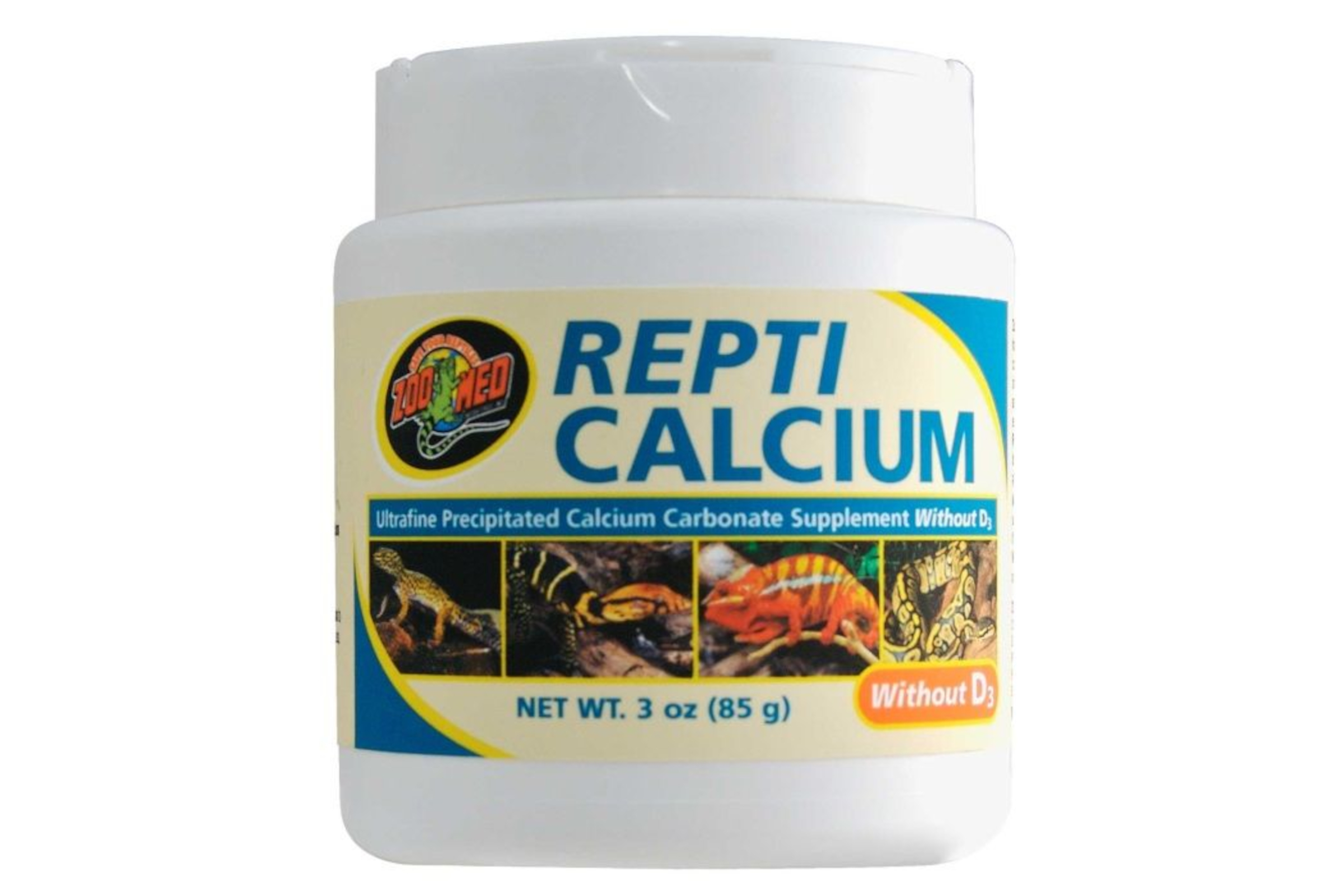 Zoomed Repti Calcium ohne D3, Nahrungsergänzungs-Pulver, 85 g