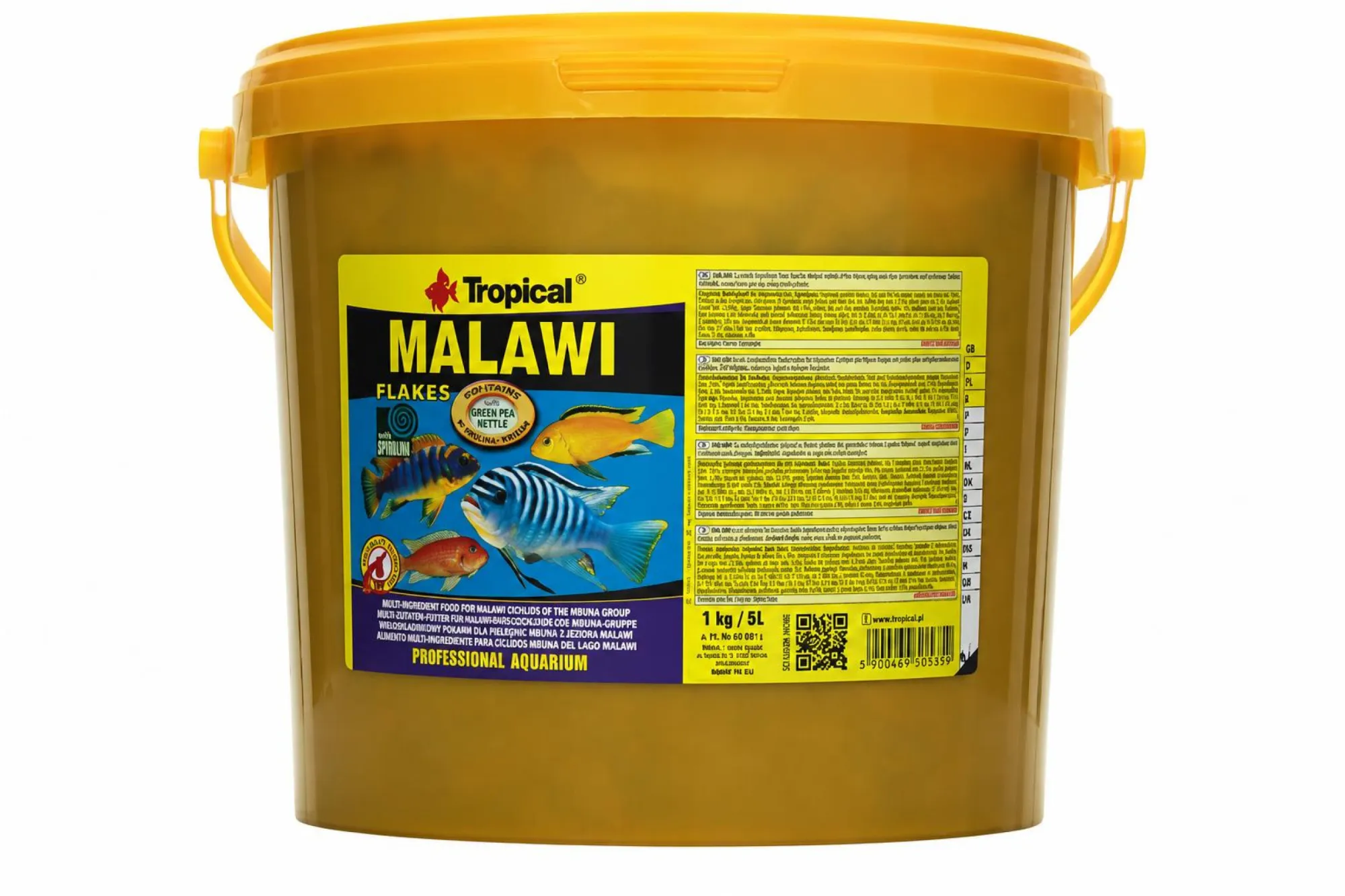 Tropical MALAWI FLAKES 5 Liter – KI-generierte Abbildung aus Produktreferenz